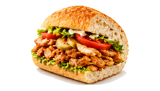 Half Bread Chicken Doner